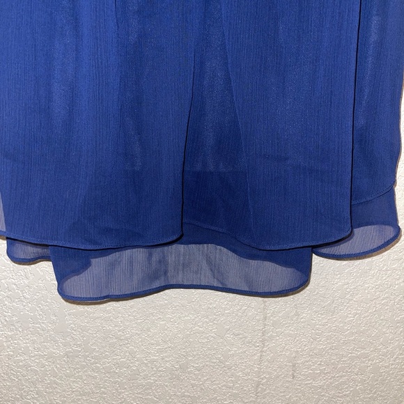 DOUBLE Zero Solid Navy Blue Boho Dress or Tunic blouse Size Small - Picture 7 of 8